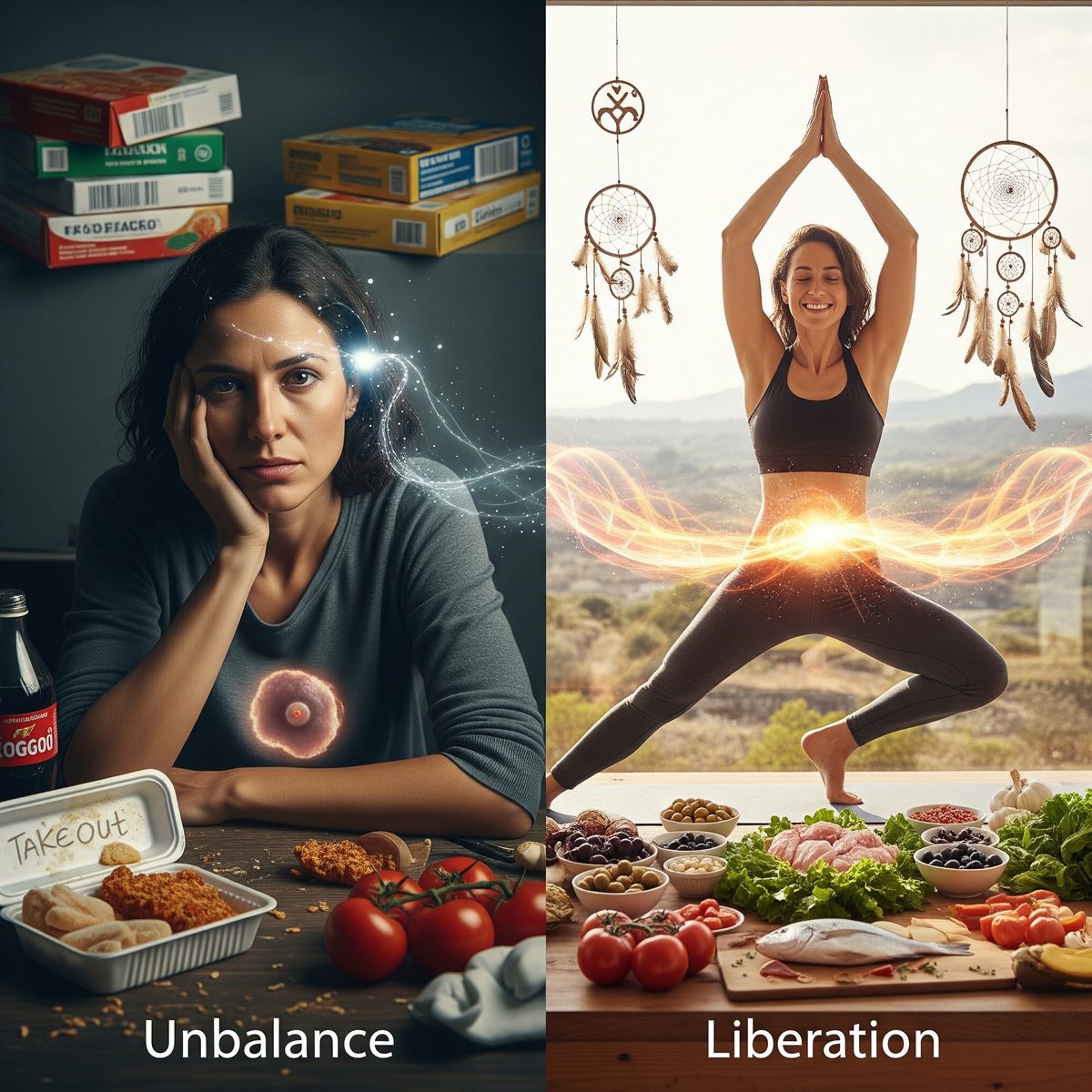 Unbalance versus Liberation — from processed food and exhaustion to a balanced, holistic life